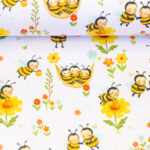 Kinderstoff / Baumwoll-Webware / "Tim" - Bienen; 100% Baumwolle – Bild 3