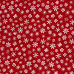 Dekostoff "Schneegestöber, rot" Webware aus 100% Baumwolle, CANVAS