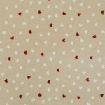 Dekostoff Weihnachten "Kleine Herzen allover"; Webware aus 90% Baumwolle, 10% Polyester, Leinenoptik, CANVAS