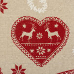 Dekostoff Weihnachten "Herzen im Landhausstil"; Webware aus 90% Baumwolle, 10% Polyester, Leinenoptik, CANVAS – Bild 3