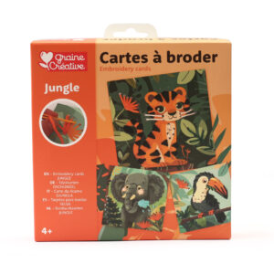 DIY-Stickset für Kinder "Im Dschungel" von Graine Créative, Komplette Materialpackung mit deutscher Anleitung, empfohlen ab 4 Jahren