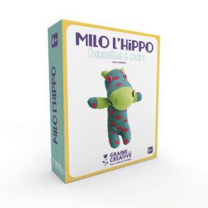 DIY-Nähset für Kinder "Milo - das Sockentier" von Graine Créative, Komplette Materialpackung mit deutscher Anleitung, empfohlen ab 8 Jahren