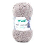 Wolle Gründl / Hot socks uni SAND (25) - Sockenwolle 50g, 4-fädig