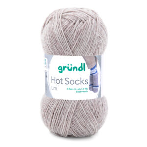 Wolle Gründl / Hot socks uni SAND (25) - Sockenwolle 50g, 4-fädig