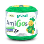 Komplettes DIY-Häkelset / Geschenkset für AmiGo "Dino Denny" von Gründl: mit AmiGo-Wolle, Häkelnadel, Füllwatte, Maschenmarkierern und handgefertigter Projekttasche – Bild 8