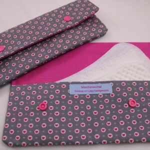 Bindentasche, Etui für Damenbinden, Inkontinenzvorlagen, Slipeinlagen / Kosmetiktäschchen / Hygienetäschchen / Medikamententäschchen