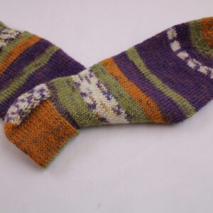 Gr. 37/38 - Wollsocken in bunten Farben, handgestrickt aus Wolle Gründl Norwich (01)