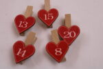 24 Adventskalender-Säckchen XL "Herzig", handgenäht, zum Selbst-Befüllen, im romantischen Landhausstil, Leinenoptik – Bild 6